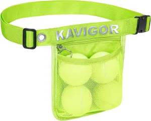 Pickleball & Tennis Ball Holder Waist Pouch Holds 3-4 Balls, Multi-Functional Sports Belt Bag with Zipper Pocket and Carabiner