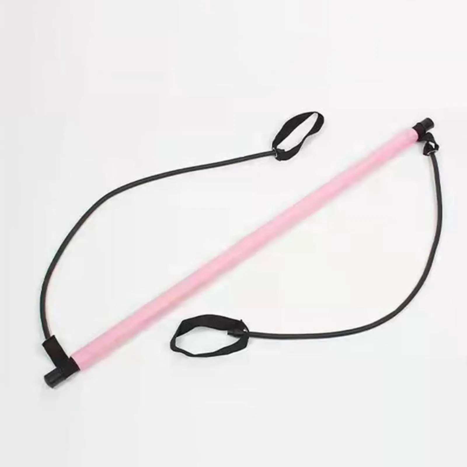 Pilates Stretch Rope Yoga Exercise Bar Portable Exercise Trainer Rope Pink