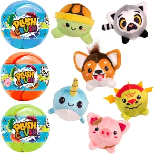 Plush Crush - Series 5 - Puzzle Ball (3-Pack), Surprise Collectible Character Bouncy Ball Plush Toy, Blind Bag by Scentco
