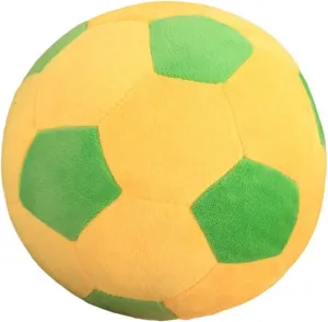 Plush Soccer Balls - Fluffy Stuffed Toy Soccer Ball Plush Pillow Soft Durable Stuff Soccerball Gift for Kids Boy Baby (Green -Yellow,11.8inch/30cm)