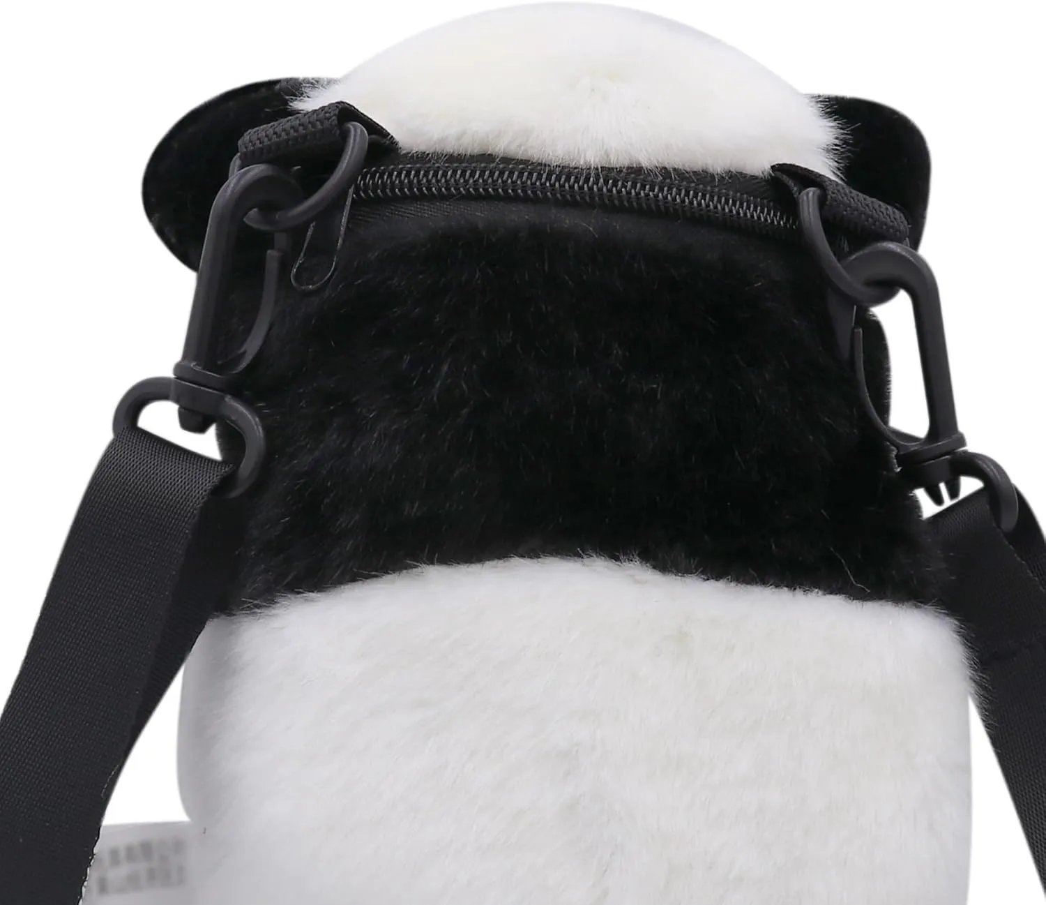 Plush Tiger Panda Crossbody Purse for Women Girls Small Fluffy Animal Shoulder Plush Tiger Panda Doll Cute Purse