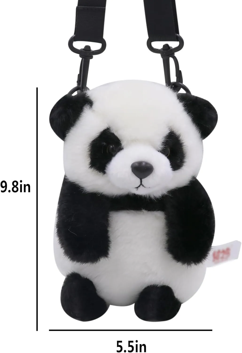 Plush Tiger Panda Crossbody Purse for Women Girls Small Fluffy Animal Shoulder Plush Tiger Panda Doll Cute Purse