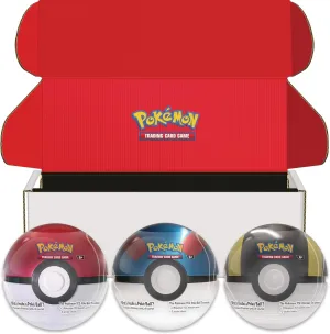Pokémon TCG: Poké Ball Tin Bundle 2024 Version—Poké Ball, Great Ball & Ultra Ball (9 Pokémon TCG Booster Packs & 7 Sticker Sheets)