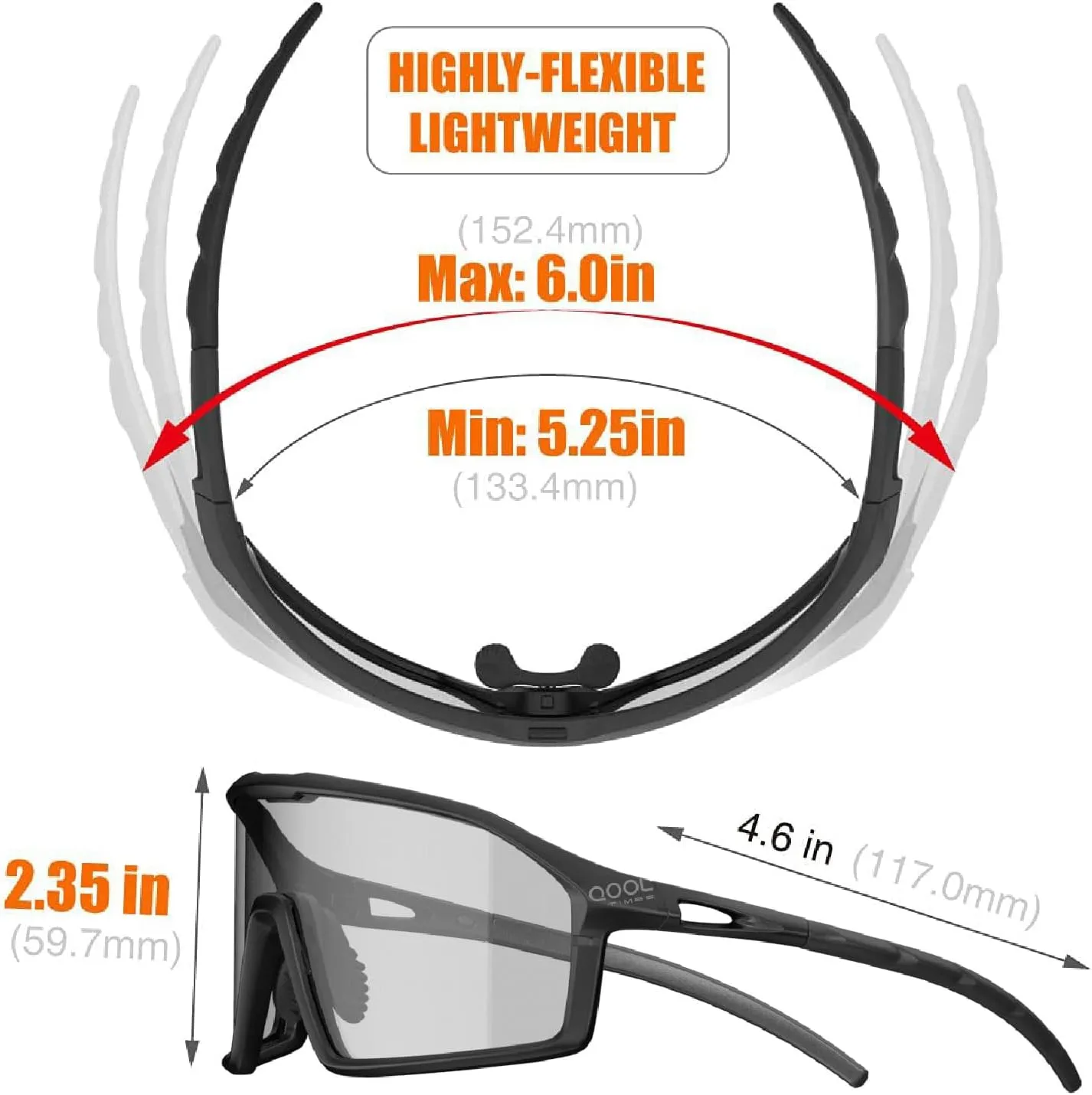 Polarized Cycling Sunglasses for Women and Men, Golfing Running Volleyball MTB and Outdoor sports