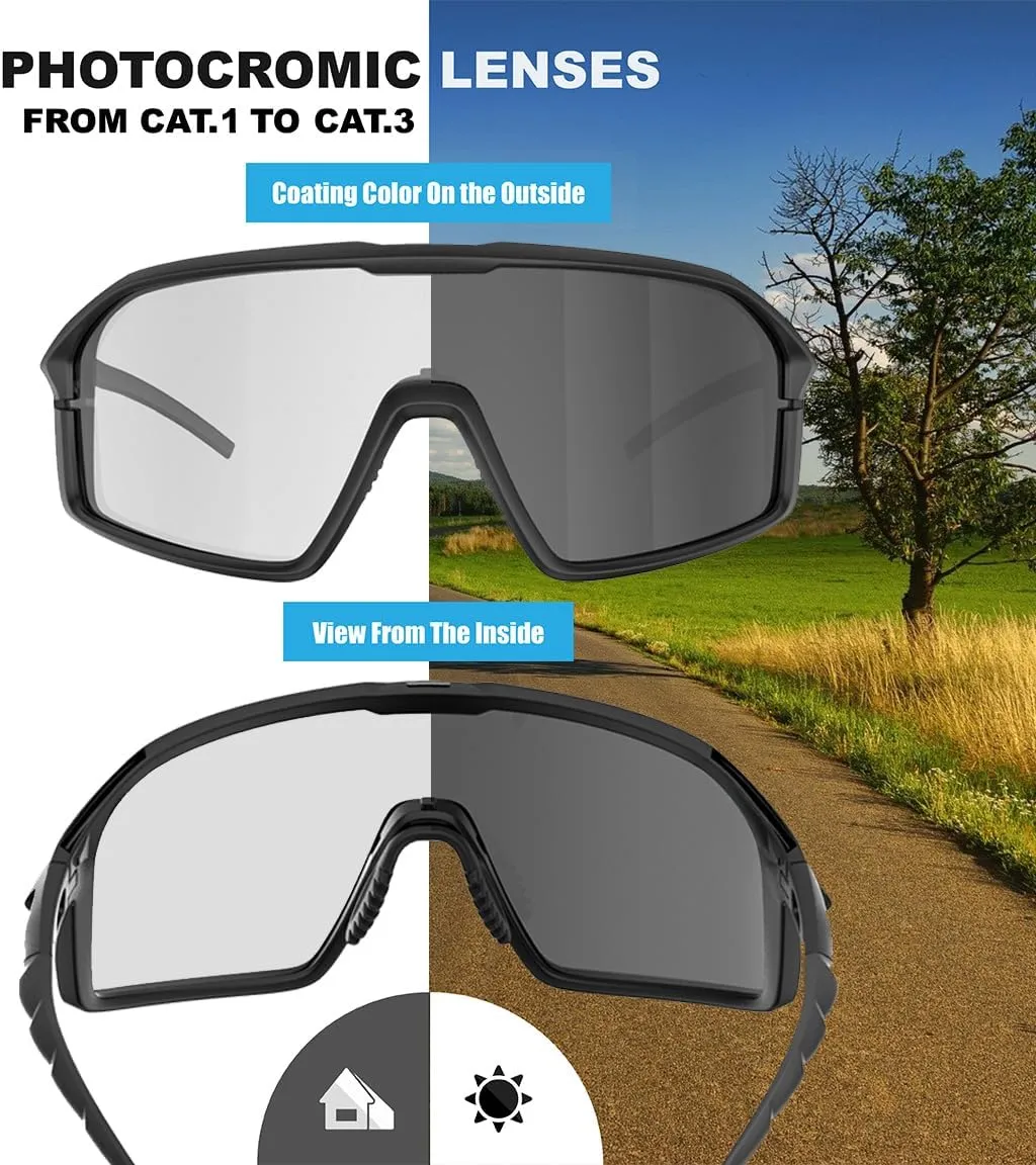 Polarized Cycling Sunglasses for Women and Men, Golfing Running Volleyball MTB and Outdoor sports