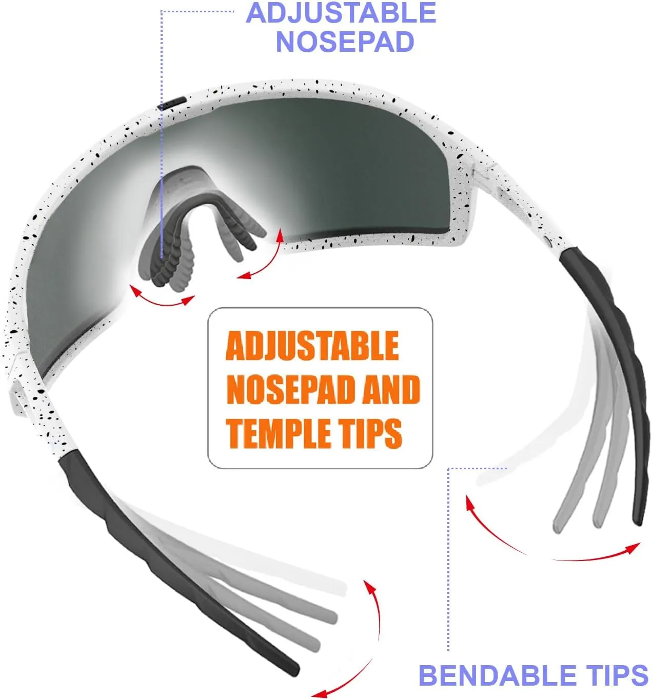 Polarized Cycling Sunglasses for Women Men Golfing Running Volleyball MTB Outdoor Sports Padel