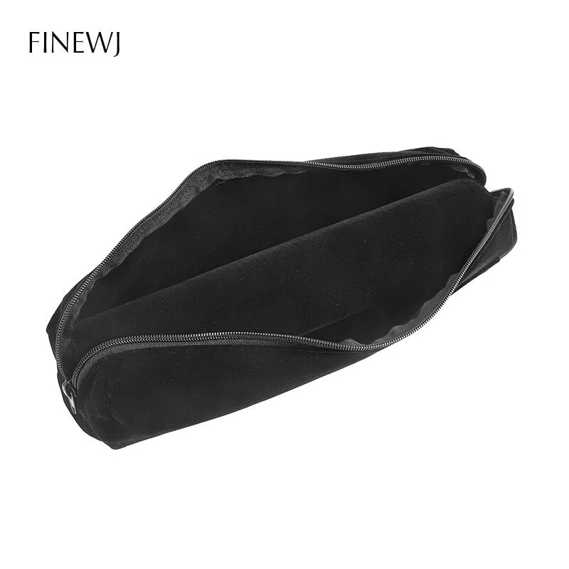Portable Travel Jewelry Display Carrying Zipper Roll Bag Earrings Pendant Necklace Chain Storage Case Bracelet Lattice Organizer