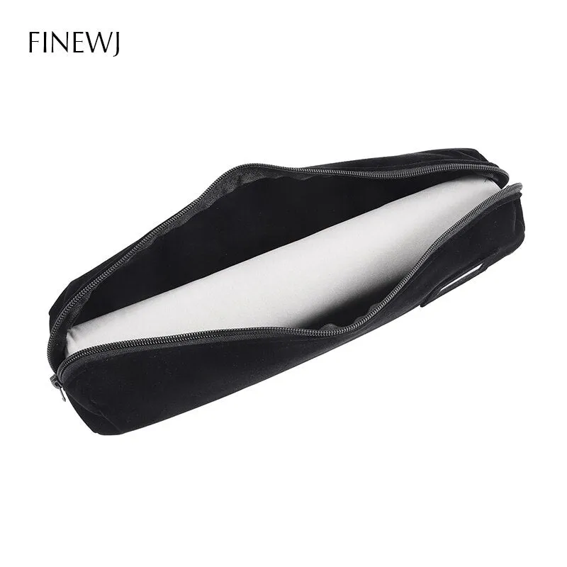 Portable Travel Jewelry Display Carrying Zipper Roll Bag Earrings Pendant Necklace Chain Storage Case Bracelet Lattice Organizer