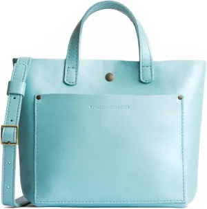 Portland Leather Goods Mini Snap Crossbody Tote Bag for Women – Handmade, Snap Closure, Durable & Unlined – Outside Pocket