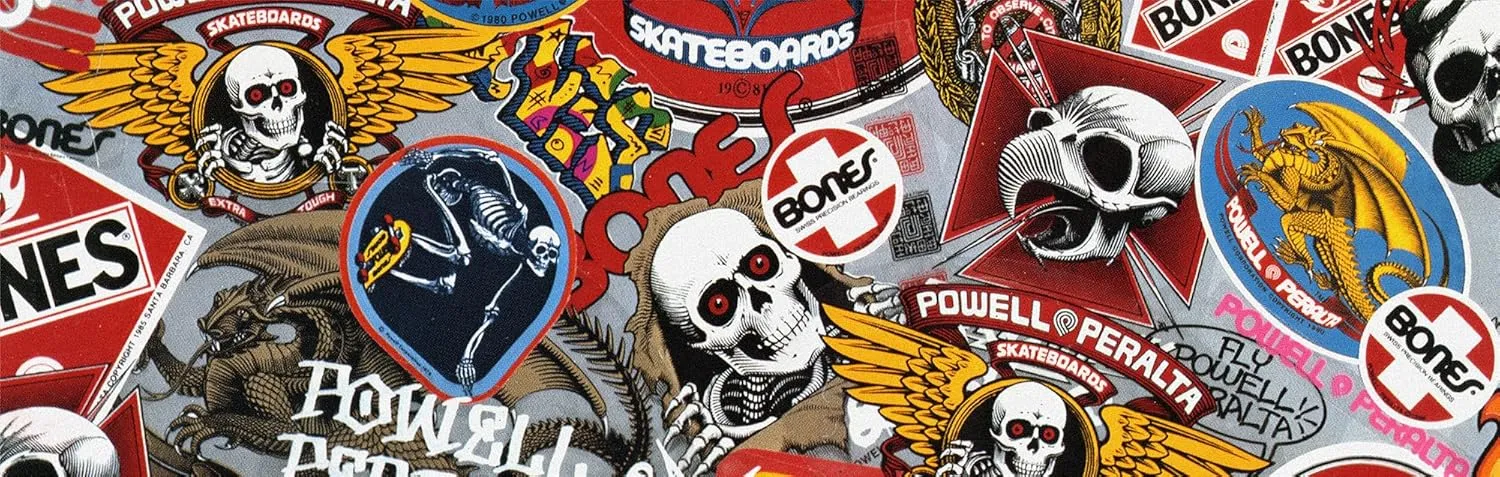 Powell Peralta Sticker Collage Skateboard Griptape, Series 2, 10.5" x 33"