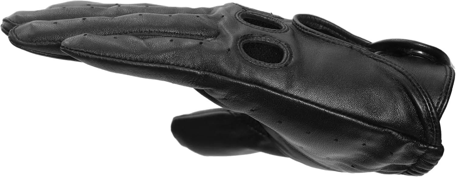 Pratt & Hart Silverstone Men’s Leather Driving Gloves (Unlined) Great for Bikers and Motorcycle Enthusiasts (Sheepskin)