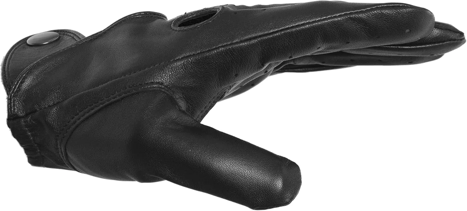 Pratt & Hart Silverstone Men’s Leather Driving Gloves (Unlined) Great for Bikers and Motorcycle Enthusiasts (Sheepskin)