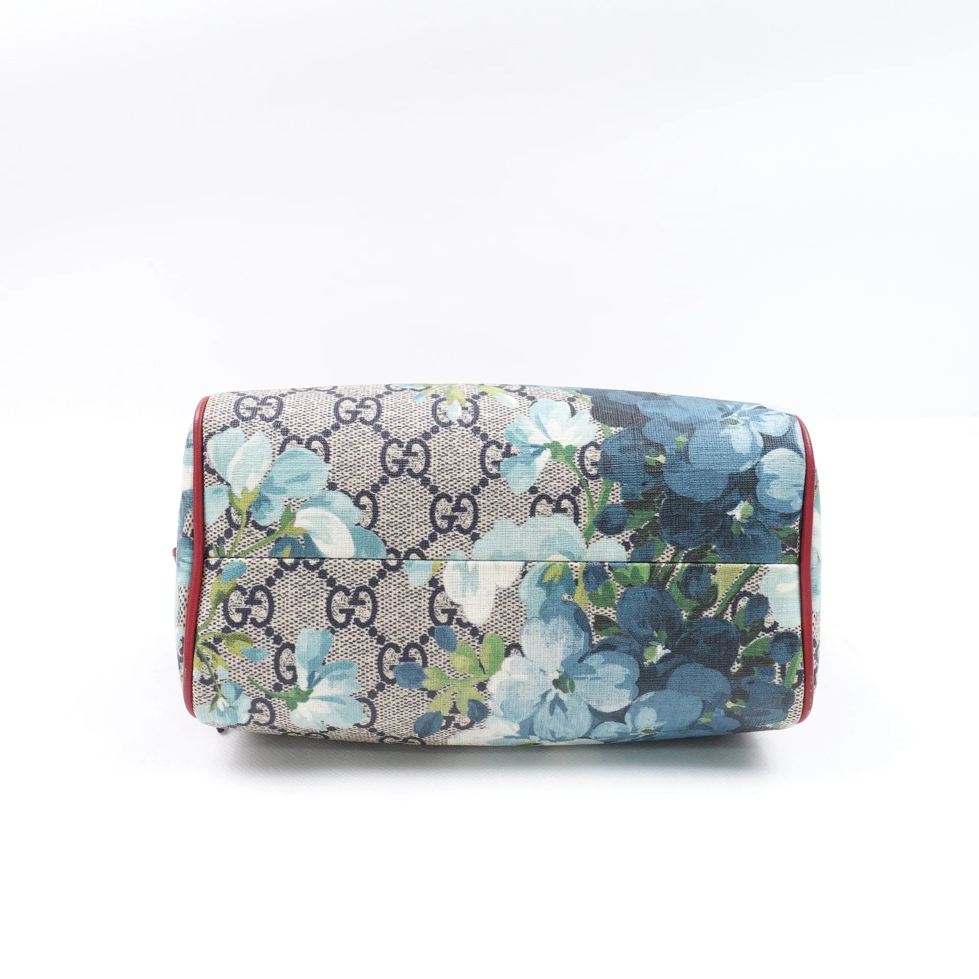 PRE-OWNED GG Supreme Canvas Blooms Mini Boston Crossbody Bag
