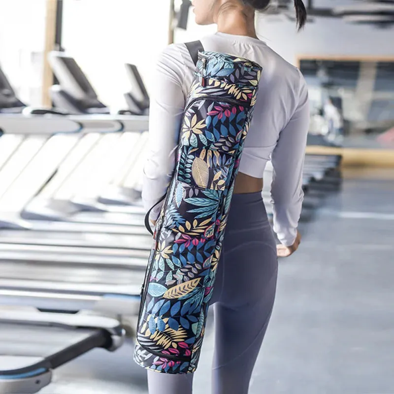 Printed Yoga Mat Bag – Sports & Fitness Backpack