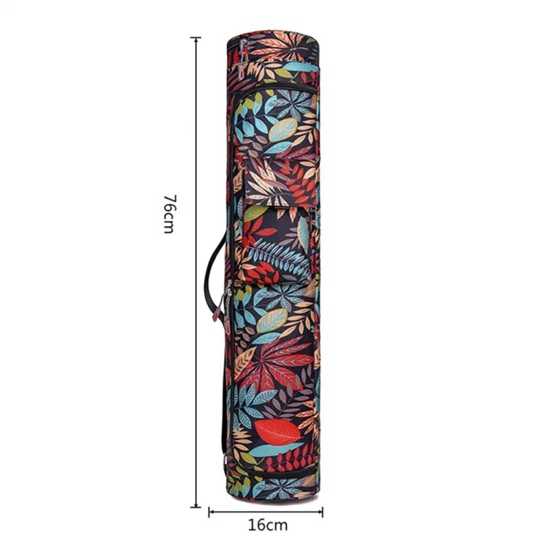 Printed Yoga Mat Bag – Sports & Fitness Backpack