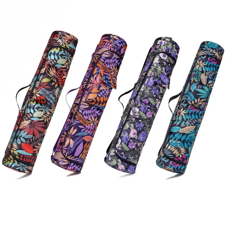 Printed Yoga Mat Bag – Sports & Fitness Backpack