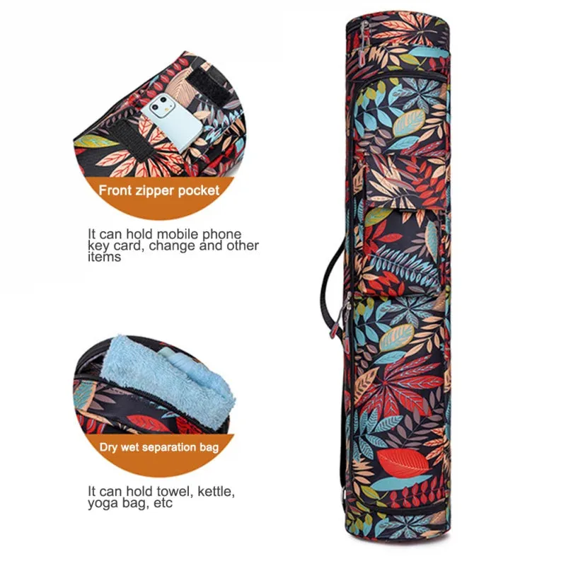 Printed Yoga Mat Bag – Sports & Fitness Backpack