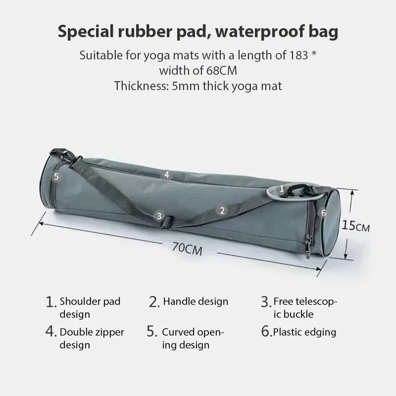 Printed Yoga Mat Bag – Sports & Fitness Backpack