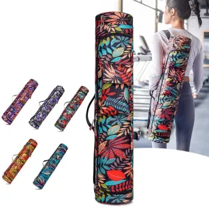 Printed Yoga Mat Bag – Sports & Fitness Backpack