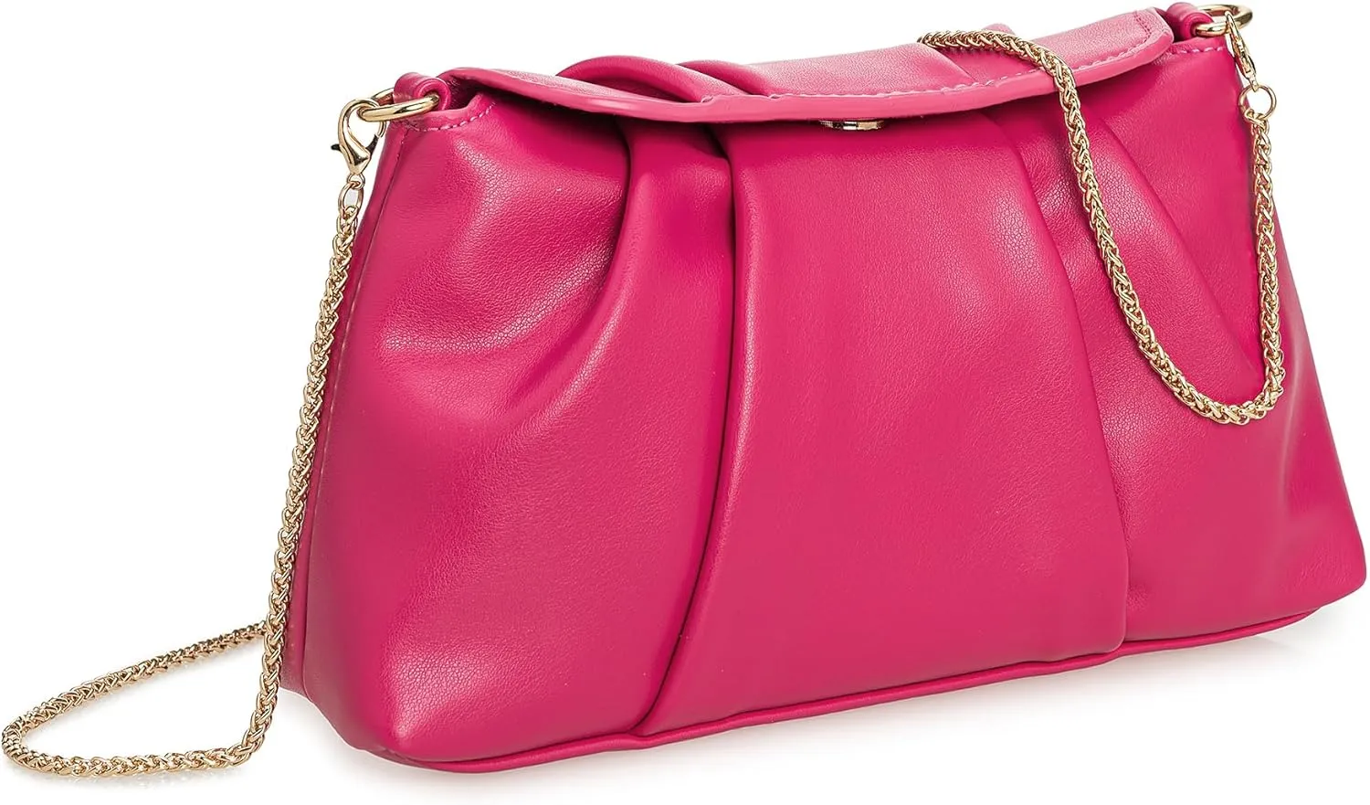 PU Clutch Handbag for Women Evening Bag Formal Dressy Purse with Pearl Strap