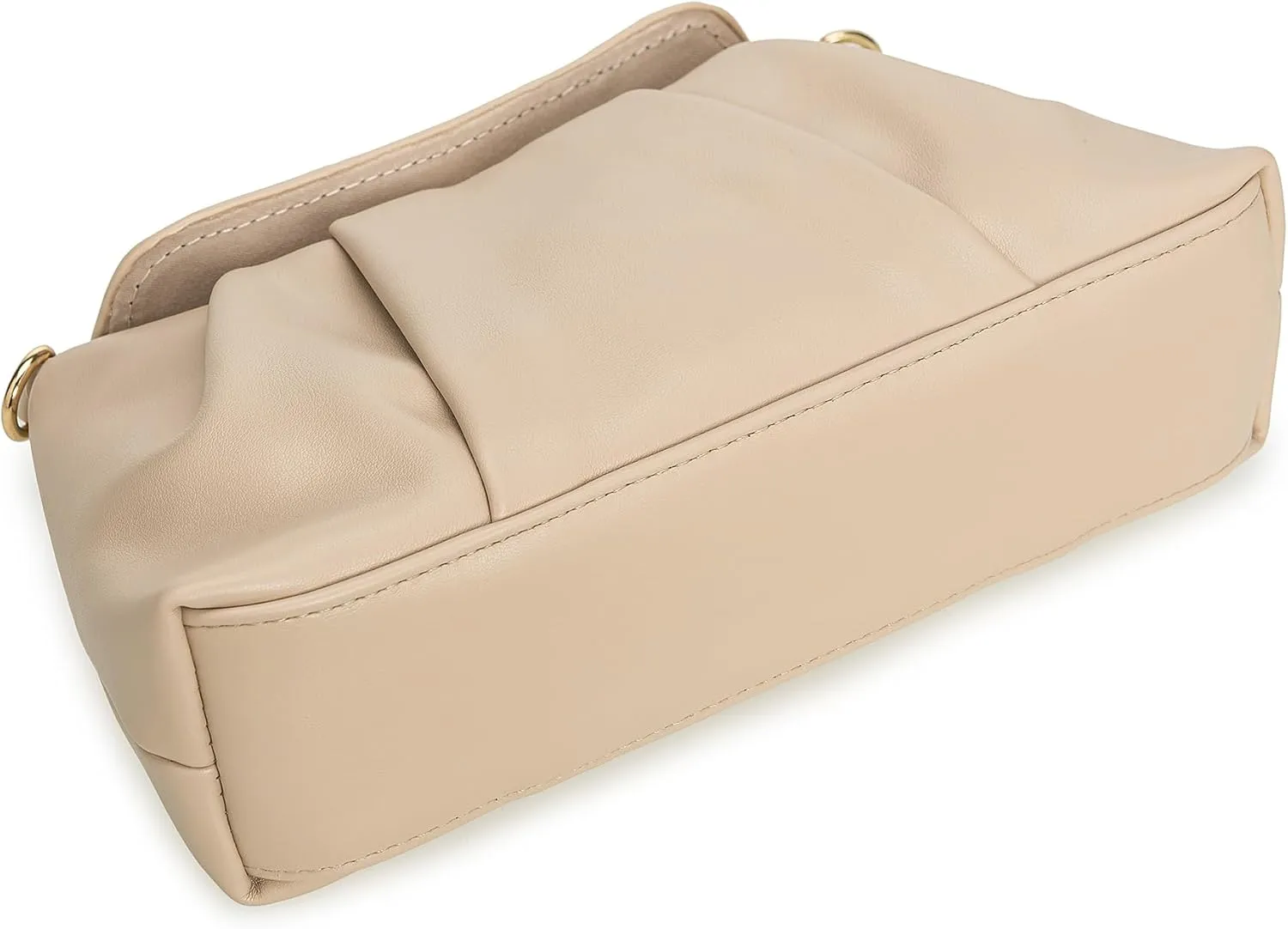 PU Clutch Handbag for Women Evening Bag Formal Dressy Purse with Pearl Strap
