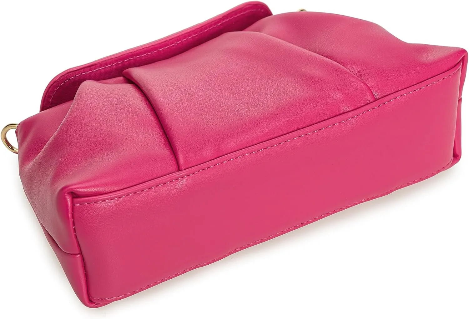 PU Clutch Handbag for Women Evening Bag Formal Dressy Purse with Pearl Strap