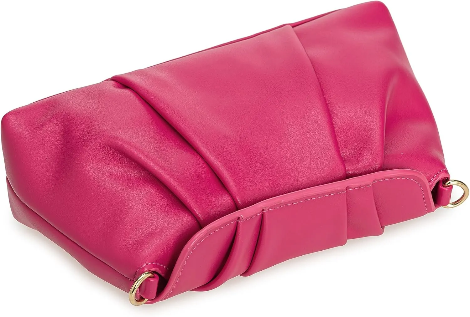 PU Clutch Handbag for Women Evening Bag Formal Dressy Purse with Pearl Strap