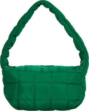 Puffer Handbag for Women-Candy Colored Small Quilted Down Padded Satchel Bag for Shopping,Travel