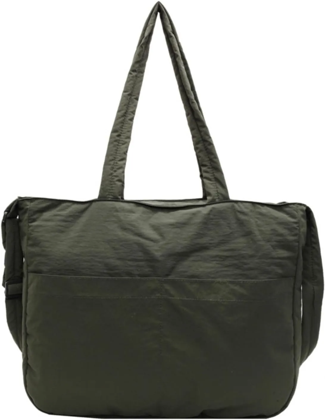 Puffy Tote Bag for Women with Zipper Large Lightweight Crossbody Handbag for Travel Gym Work