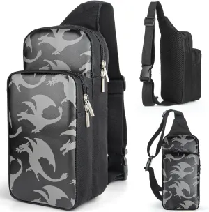 Pulchra Switch Bag for Switch/Switch OLED/Switch2 - Switch Accessories Travel Crossbody Bag - Portable Backpack (Dragon)