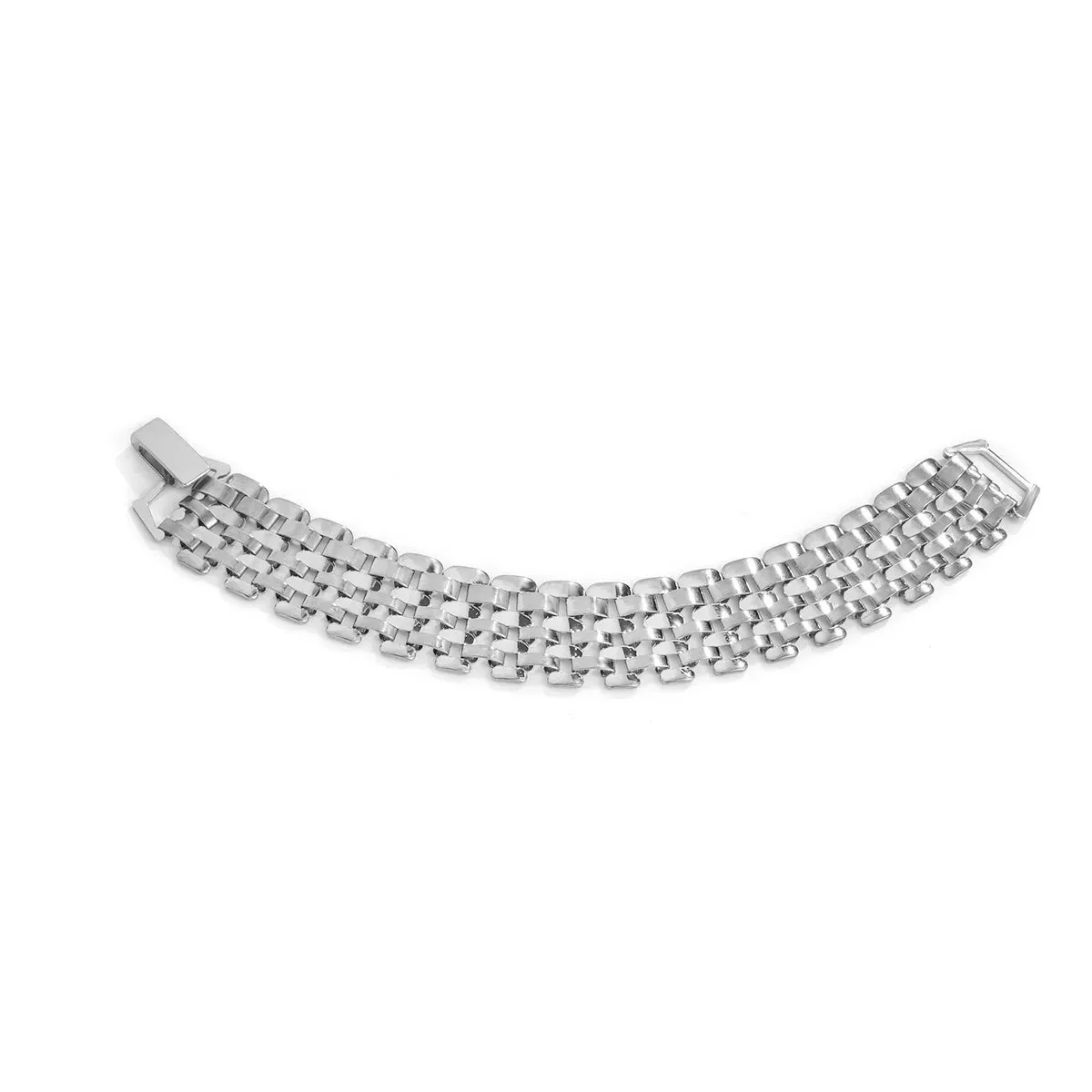 Punk Wide Chunky Lattice Bracelet