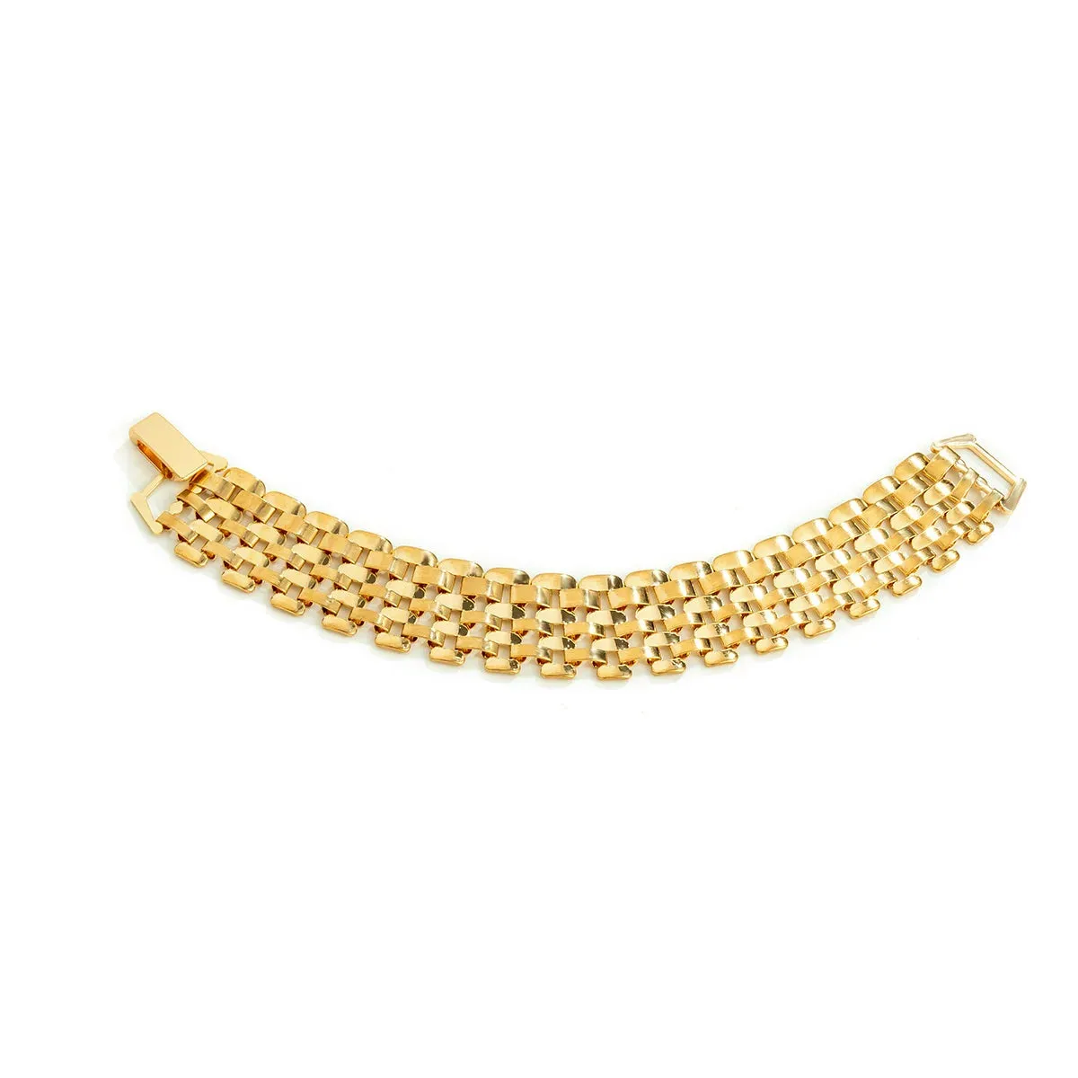 Punk Wide Chunky Lattice Bracelet