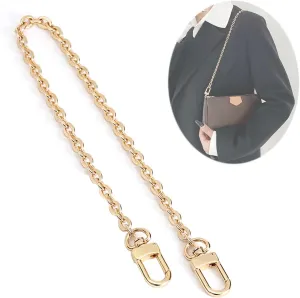Purse Chain Strap Crossbody Gold Chain Shoulder Bag Replacement Strap with Metal Buckles