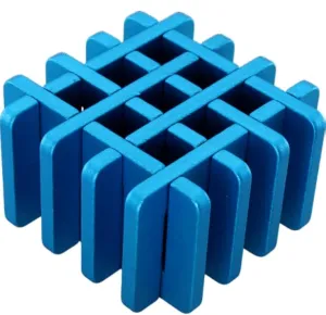 Puzzle Master Lattice - Metal Puzzle, 2.76 inches, Blue
