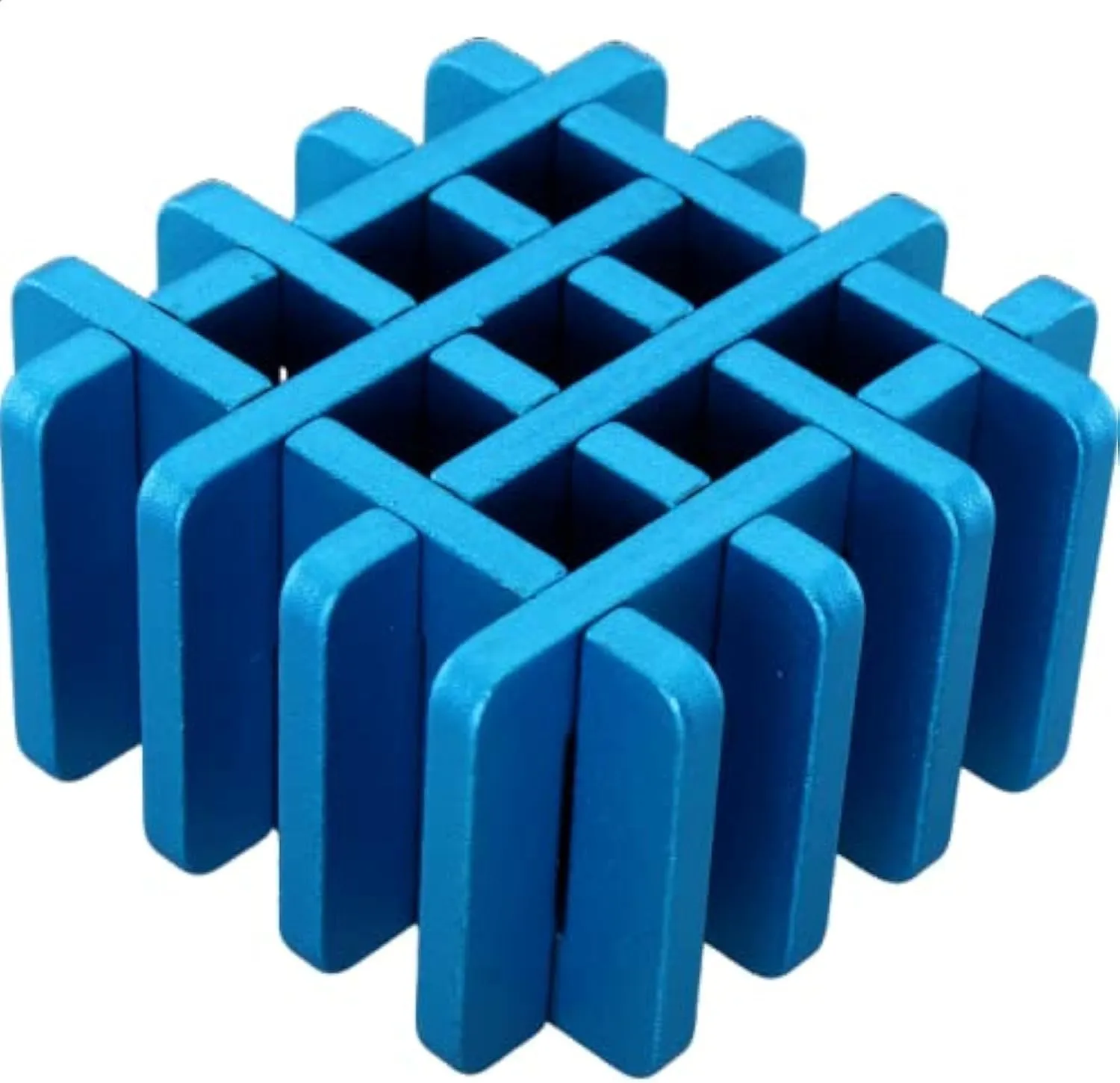 Puzzle Master Lattice - Metal Puzzle, 2.76 inches, Blue