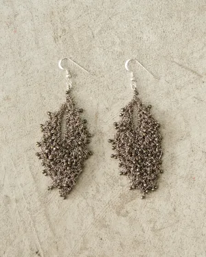 Pyrite Knitted Chain Earrings