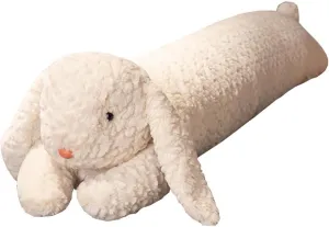 Rabbit Plush Pillow - 47 inch Rabbit Stuffed Animal - Birthday Christmas Valentine's Day Gift for Kids Boys Girls (White)