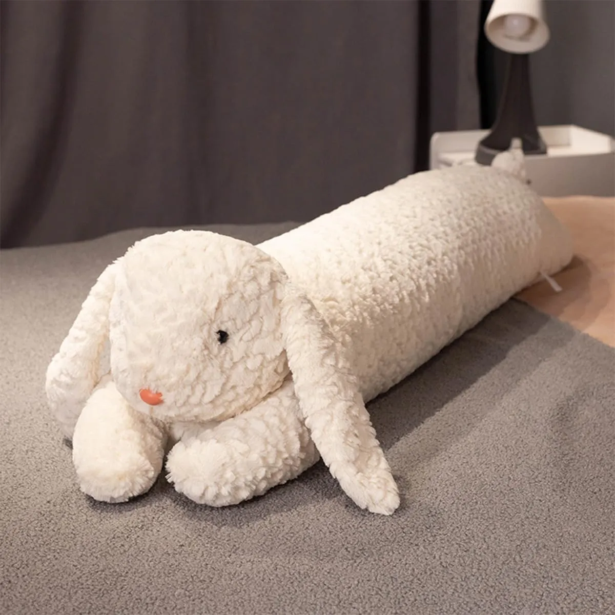 Rabbit Plush Pillow - 47 inch Rabbit Stuffed Animal - Birthday Christmas Valentine's Day Gift for Kids Boys Girls (White)