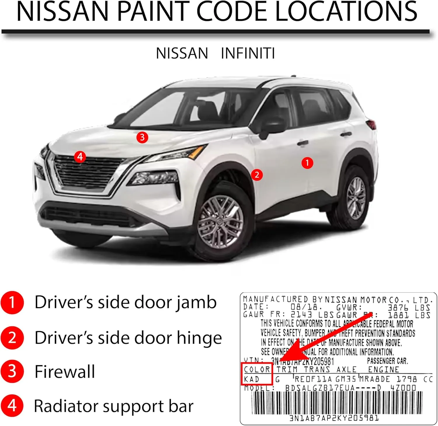 R&E Paint Supply Compatible with Nissan KBC, Slate Pearl Automotive Paint, 11oz Aerosol