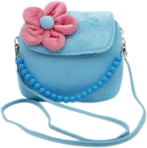RARITYUS Little Girls Fashion Flower Crossbody Shoulder Bag Plush Handbag Mini Purse with Handle