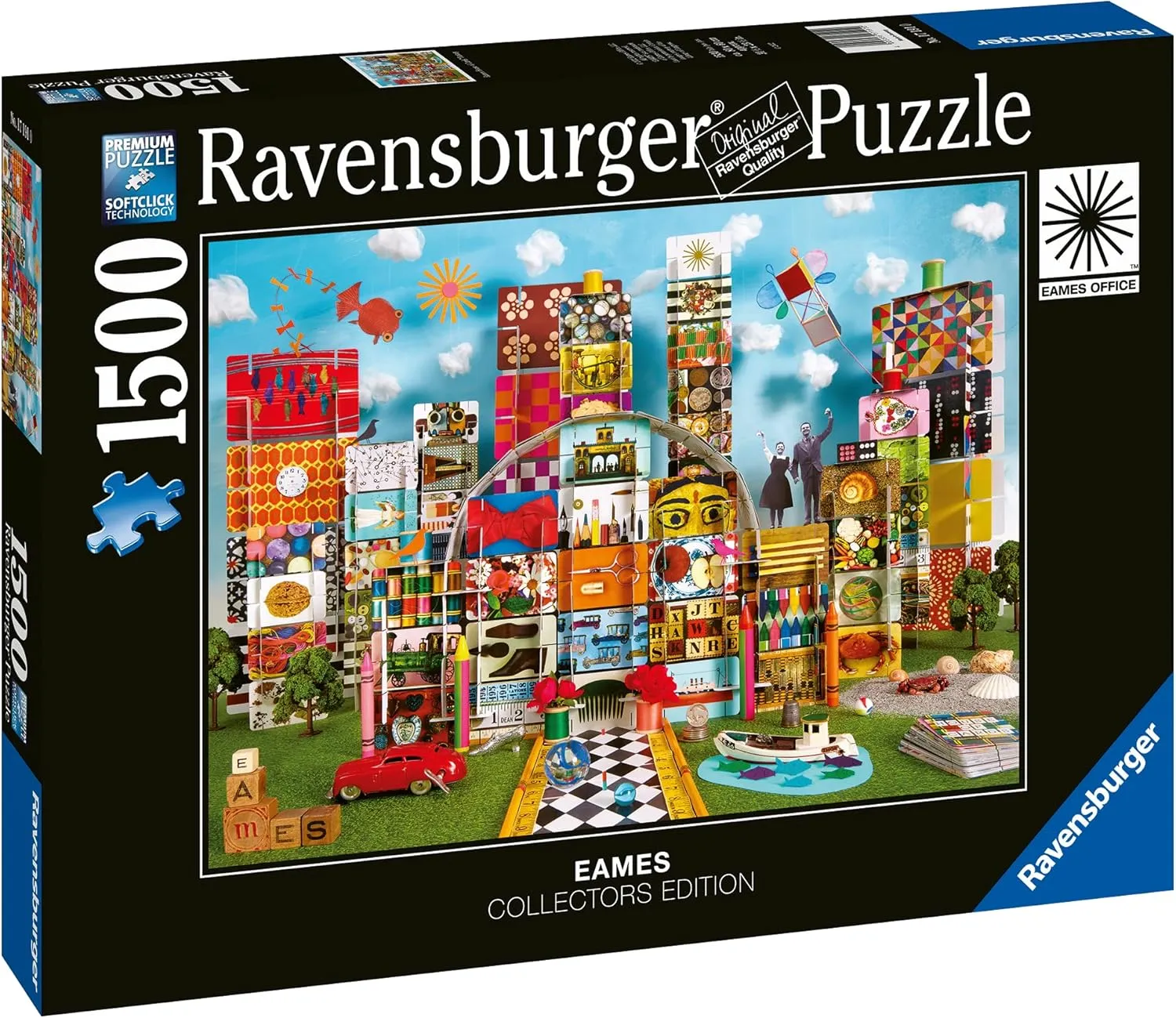 Ravensburger Eames House of Cards Fantasy - 1500 Piece Jigsaw Puzzle for Kids and Adults | Unique Design | Softclick Technology Sustainable Materials | Designed by Renowned Artist