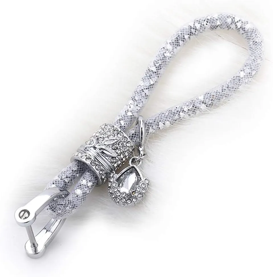 RAYHOO Crystal Car Key Chains For Ladies Women Key Fob, Key Chain Ring Strap