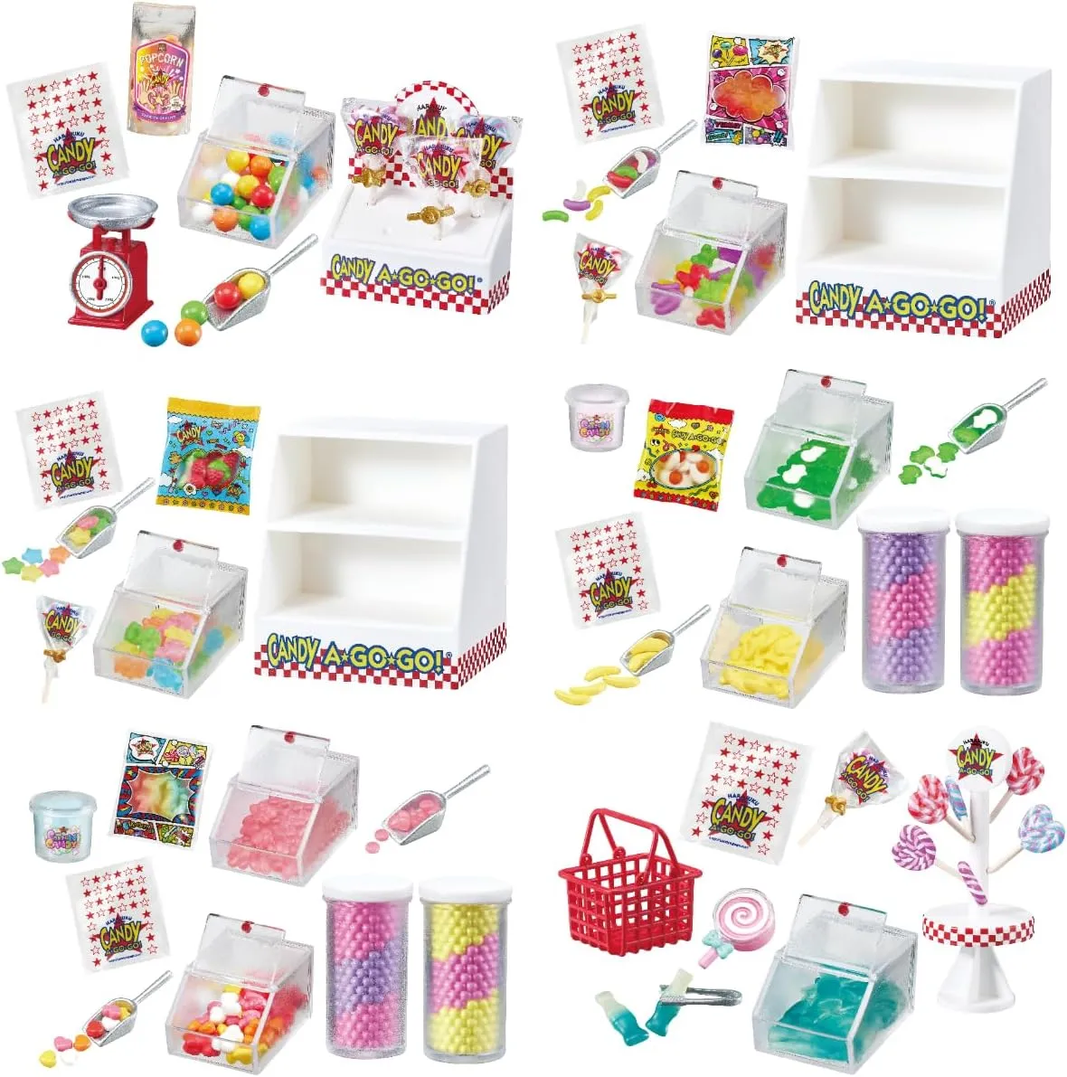 Re-Ment Andy Shop Candy Shop Candy A GO☆GO! 1 Box Approx. H 4.5 x W 2.8 x D 2.4 inches (115 x 70 x 60 mm), Made of PVC, ABS