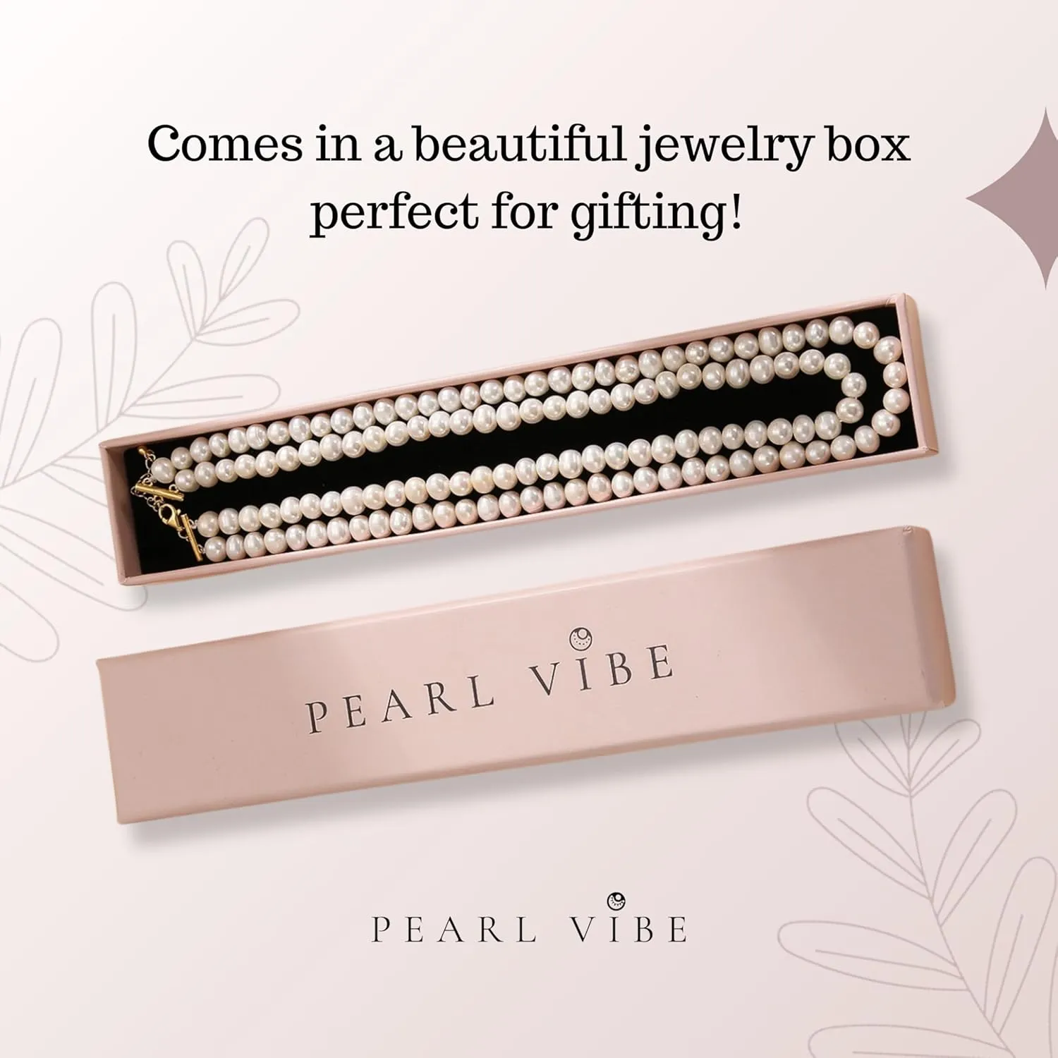 Real Pearl Necklace AAA  Quality White Freshwater Pearls Necklace for Women | 6.5-7mm Round White Pearls with 925 Sterling Silver Clasp - Pearl Gifts for Anniversary