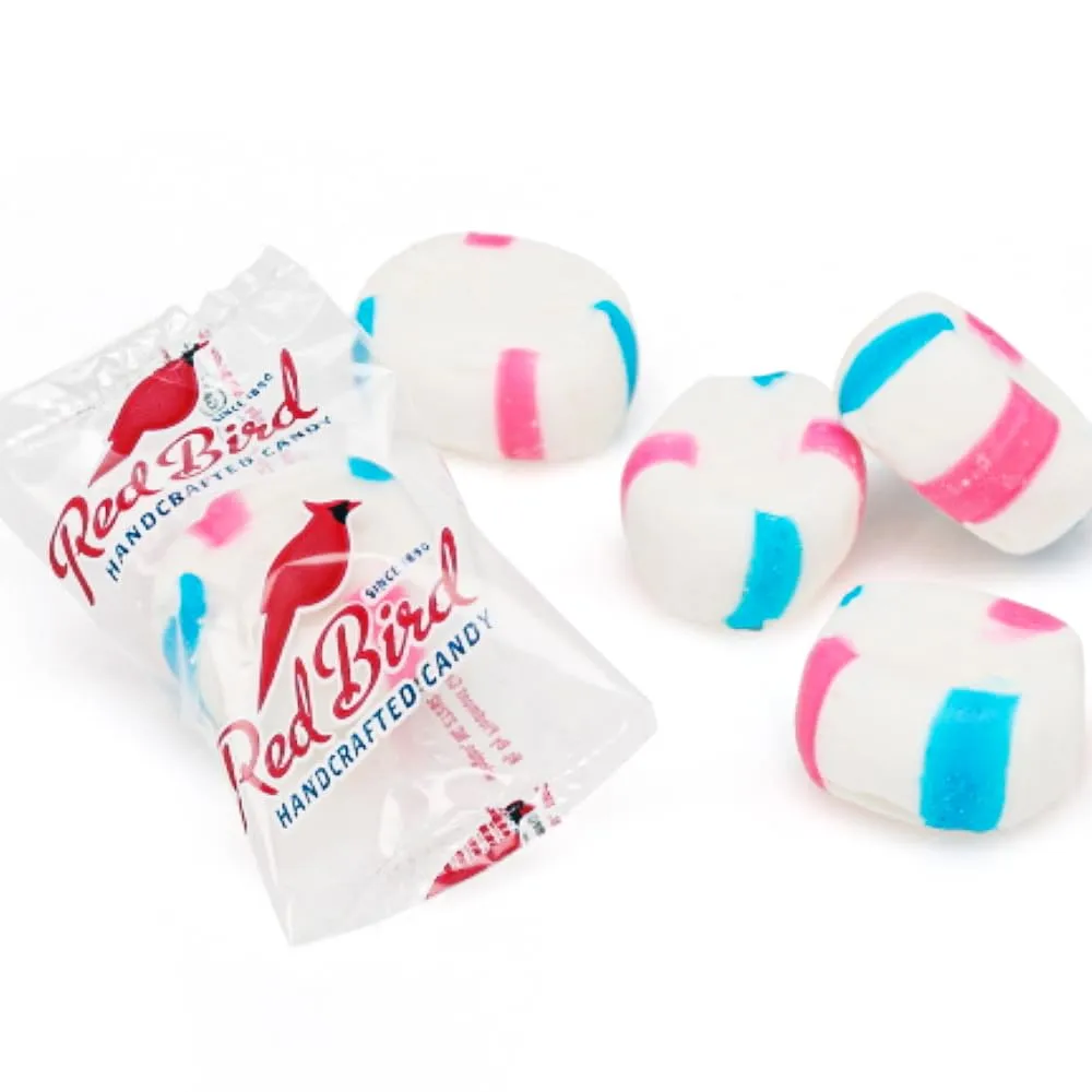 Red Bird Cotton Candy Flavored Candy, Mints Individually Wrapped, Unique Candy, 52 oz Tub