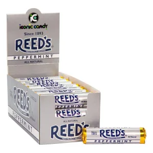 Reed’s Peppermint Candy Rolls | Traditional Peppermint Hard Candy | Reed’s Candy Peppermint Minty Fresh And Surprisingly Sweet Brought To You By Iconic Candy | 24 Count