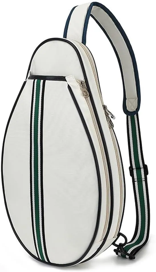 Rejolly Tennis Crossbody Bag for Women Men Quilted Sling Bag for Tennis Racket, Pickleball Paddles, Badminton Racquet