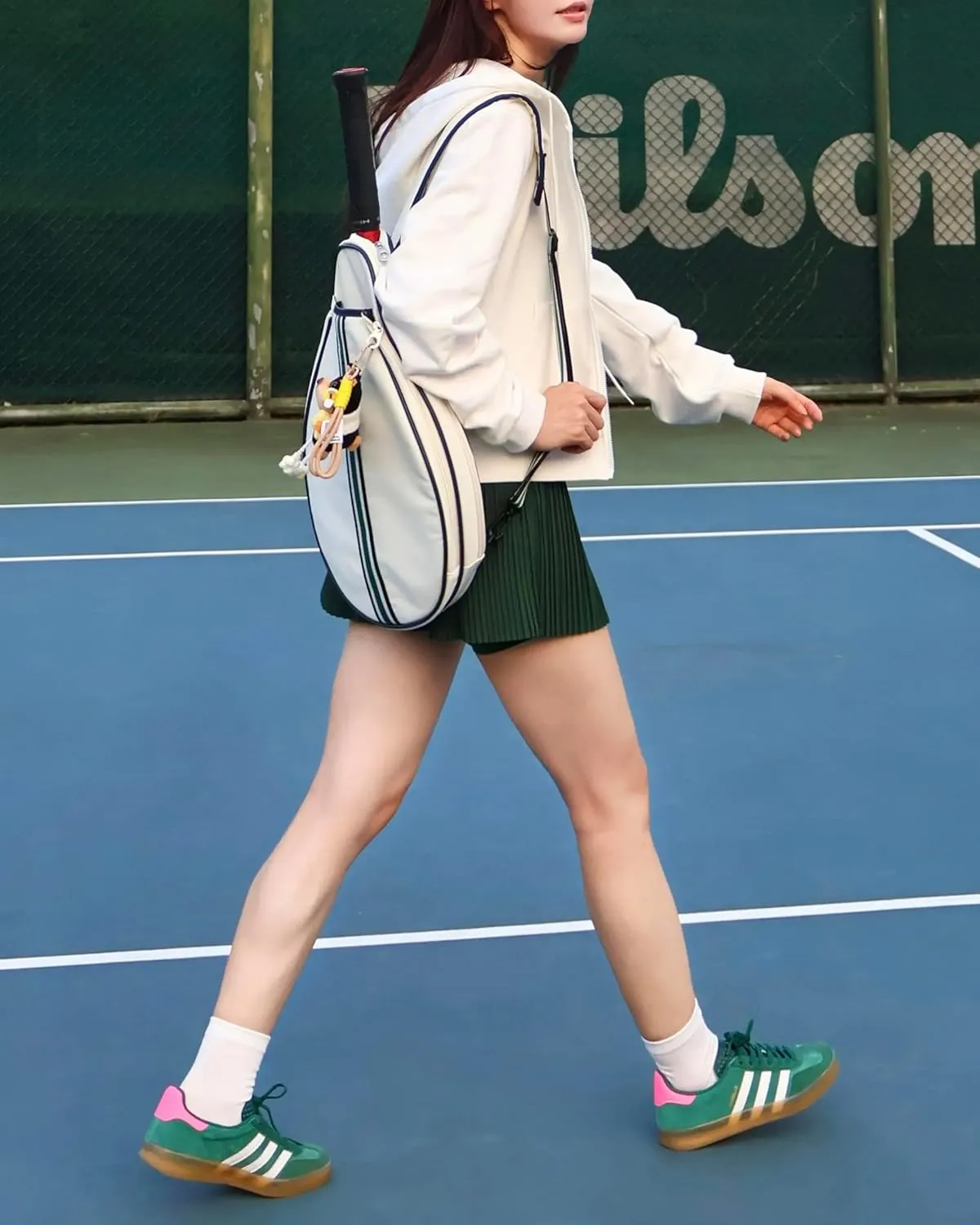 Rejolly Tennis Crossbody Bag for Women Men Quilted Sling Bag for Tennis Racket, Pickleball Paddles, Badminton Racquet