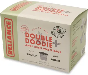 Reliance Double Doodie Lrg Toilet Waste Bag w Bio-Gel 6 Pack