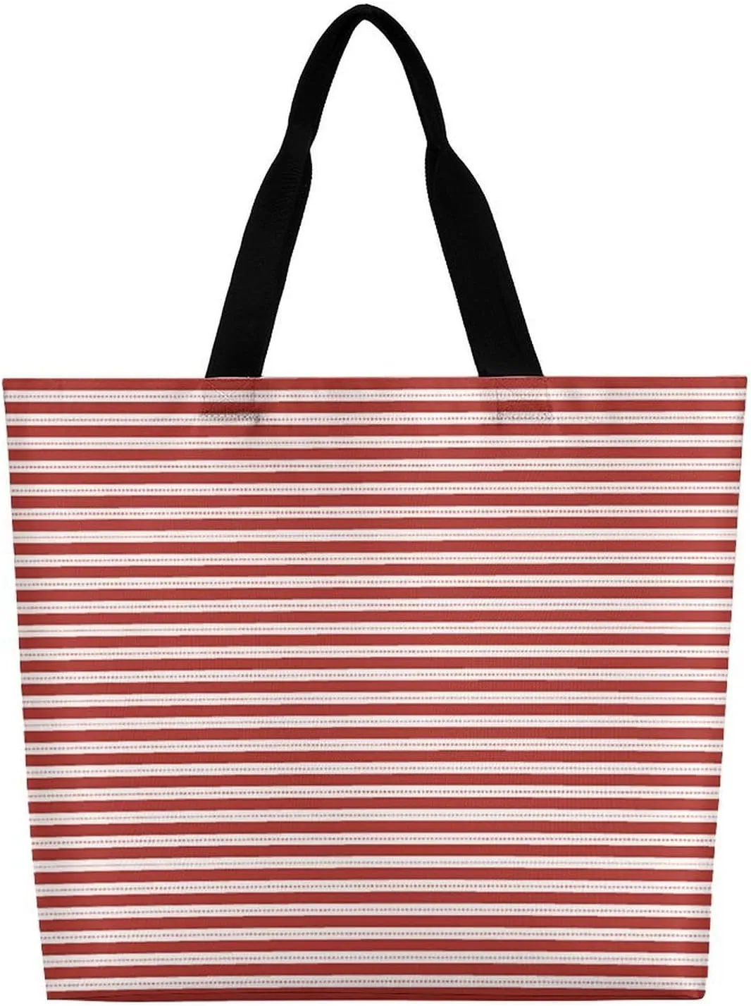 Retro Black White Polka Dots Pattern Tote Bag Reusable Grocery Bags for Groceries Capacity Heavy for Shopping